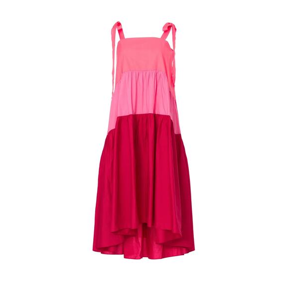 Peter Som Three Tier‎ Pink Midi Dress Size 0 - Picture 5 of 6